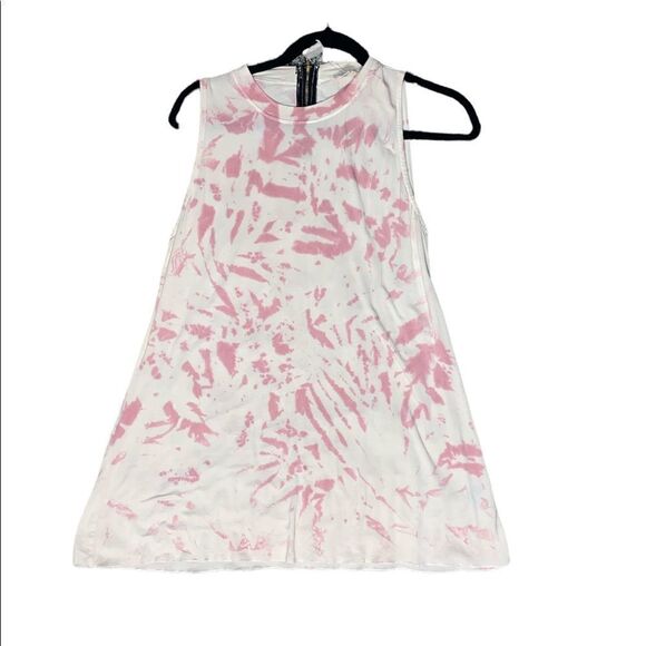 Womens Large Pink and White Tie Dye Top NWT - Picture 1 of 1